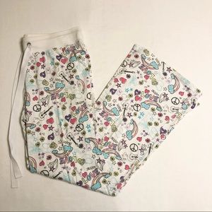 So Pajama Pants PJ Love Peace Rainbow Pant - L